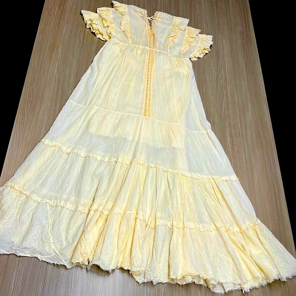 Ivory linen dress